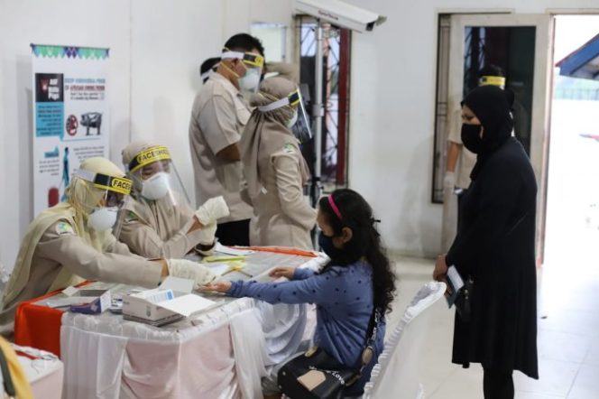 Tiba di Pelabuhan Teluk Nibung, 146 TKI Asal Tanjungbalai Langsung Jalani Rapid Test Covid-19