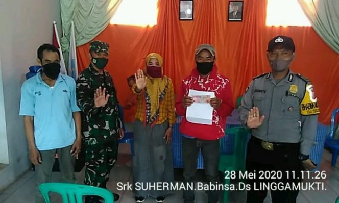 Kemensos RI Salurkan Bantuan Sosial Tunai di Desa Linggamukti Kec. Sucinaraja