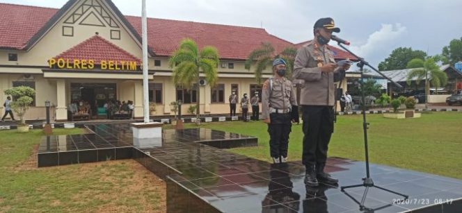 
					Kapolres Beltim Pimpin Apel Gelar Pasukan Ops Patuh Menumbing 2020