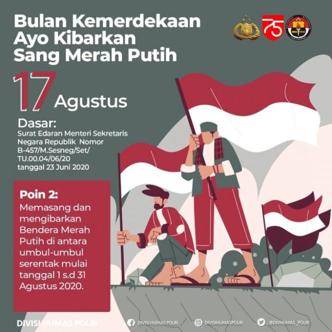 
					Kapolres Belitung Timur Himbau Masyarakat Kibarkan Bendera Merah Putih Selama Bulan Agustus