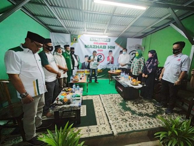 
					Relawan Mazhab HM Lakukan Deklarasi Dukung Paslon Wali Kota dan Wakil Wali Kota Depok No urut 2, Mohammad Idris-Imam Budi Hartono