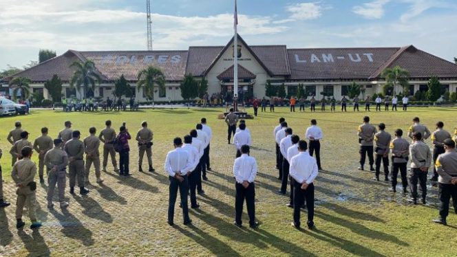 
					Polres Lampung Utara Gelar Apel Siaga Bencana Alam