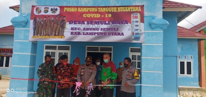 
					Polres Lampura Melalui Polsek Abung Semuli Resmikan Kampung Tangguh Nusantara