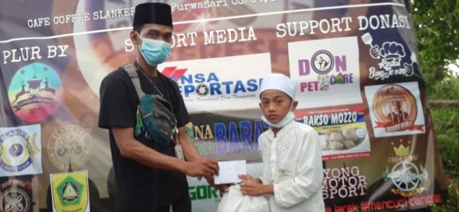 
					Santunan Anak Yatim Slankers Bogor Ampera di Apresiasi Kades Purwasari Dramaga