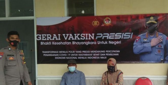 Vaksinasi Massal Polres Tanggamus Capai Target 100 Persen