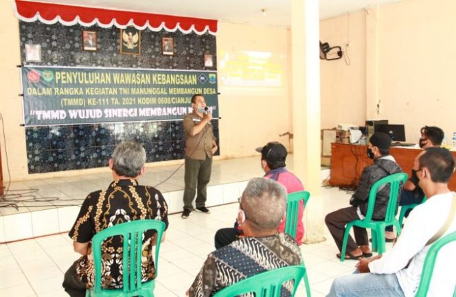 
					Kodim 0608/Cianjur Gelar Penyuluhan Wawasan Kebangsaan Pada Program TMMD ke 111