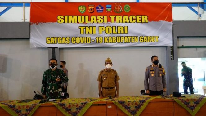 
					Satgas Covid-19 Kabupaten Garut Gelar Sosialisasi dan Simulasi Tracer Covid-19