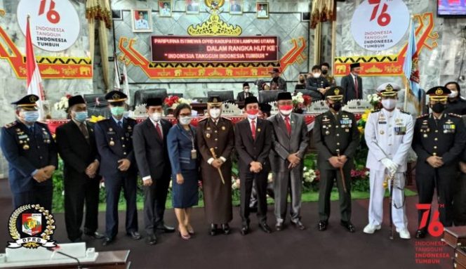 
					Peringatan HUT RI Ke-76, DPRD Kabupaten Lampung Utara Mengadakan Sidang Istimewa