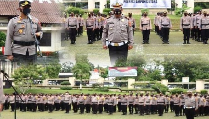 
					Polres Lampung Utara Terjukan 557 Personel Gabungan Amankan Pilkades Serentak