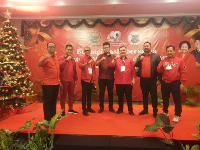 Peringatan HUT Ke-49, PDI Perjuanagan BMI Gelar Acara Perayaan Natal dan Santunan