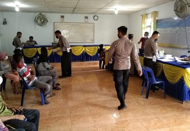 
					KAPOLSEK INDRAPURA TINJAU PELAKSANAAN VAKSIN DI INDRAPURA