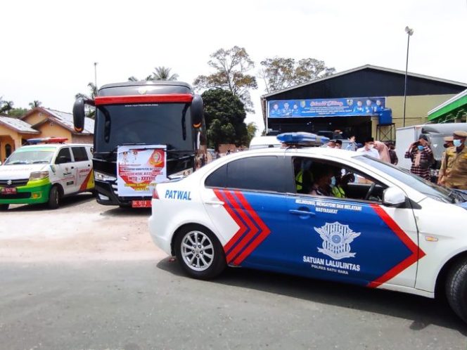 
					Polres Batu Bara Beri Pengawalan Pada Pelepasan Kafilah MTQ XXXVIII