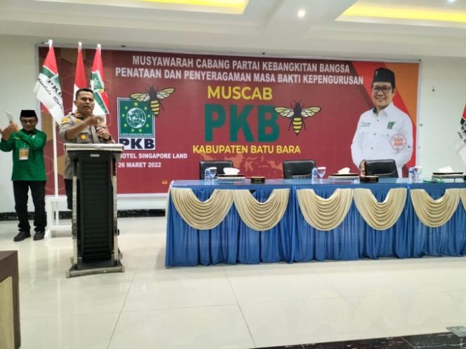 Hadiri Gita Muscab PKB, Wakapolres Batubara Sampaikan Pesan Kamtibmas