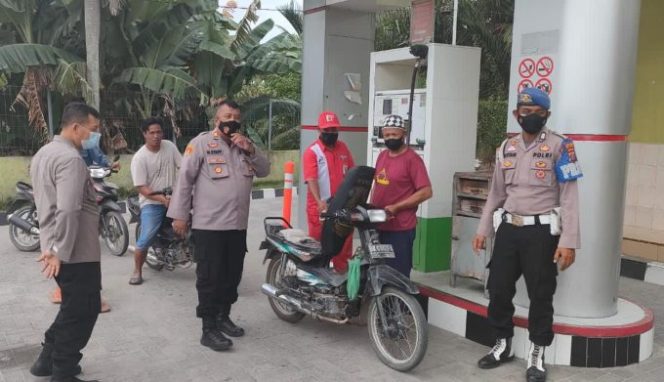 Antisiapasi Ketersediaan BBM di SPBU, Polsek Medang Deras Kembali Lakukan Monitoring