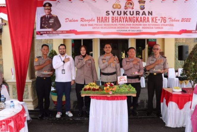 
					Polres Asahan Gelar Syukuran HUT Bhayangkara Ke-76 dan Kenaikan Pangkat Personel