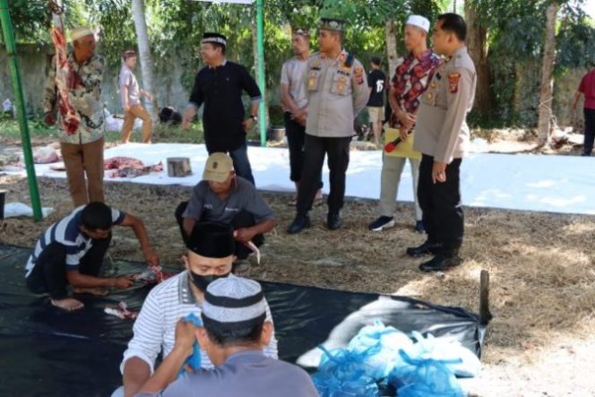 Polres Asahan Qurban 7 Ekor Sapi Pada Idul Adha 1443 H