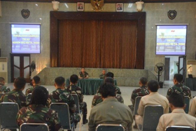 Korem 061/SK Selenggarakan Sosialisasi Penyelenggaraan Administrasi Umum TNI AD