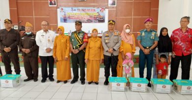 Sambut HUT TNI Ke-77, Makodim Lampung Utara Gelar Kegiatan Karya Bakti Dan Baksos
