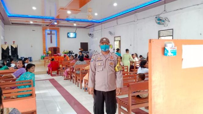 
					Pengamanan di GPDI, Bhabinkamtibmas Polsek Medang Deras Stay di Lokasi