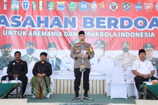 
					Kapolres Asahan dan Forkopimda Doa Bersama Untuk Aremania Dan Sepak Bola Indonesia 