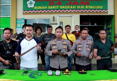 Kapolres Lampung Utara Tangkap Pelaku Curas Hewan Ternak Bersenjata Api