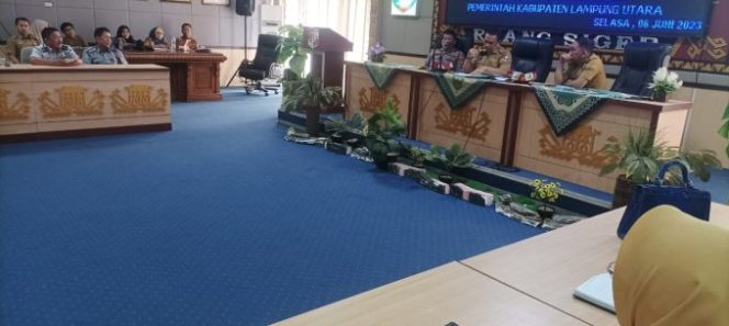 
					Pemkab Lampung Utara menggelar Rapat Koordinasi dalam rangka persiapan menyambut HUT Kabupaten ke-77 Tahun