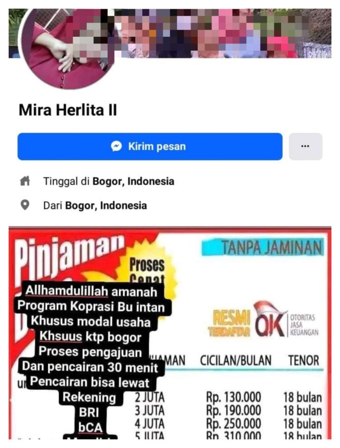 
					Hati-hati! Akun Sosmed Warga Ciampea Dibobol Oknum Tak Bertanggung Jawab, Pelaku Diduga Posting Brosur Pinjaman Dana