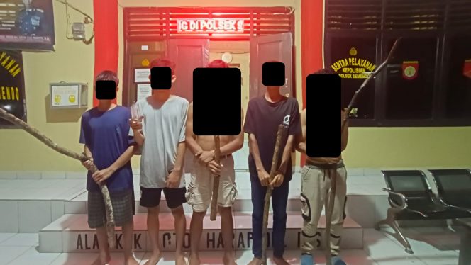 
					Akan Gelar Aksi Tawuran, 5 Remaja di Amankan Polsek Semendo