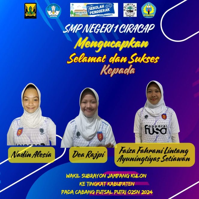 
					Siswa SMPN 1 Ciracap Raih Juara 3 Nyanyi Solo FL2SN dan Jadi Atlet Wakil Subrayon O2SN Tingkat Kabupaten Sukabumi