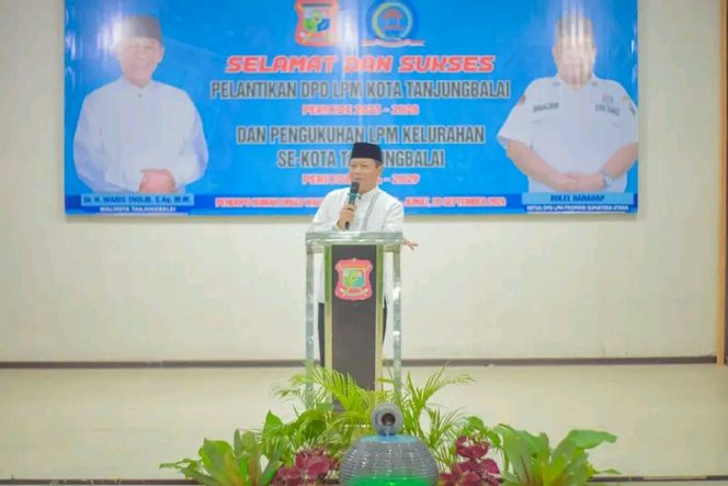 Wali Kota Tanjungbalai Hadiri Pelantikan DPD LPM Kota Tanjungbalai Periode 2023-2028