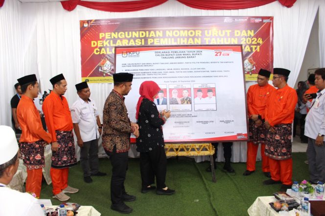 Perolehan Nomor Urut 02 di KPU Tanjabbar, Cici – Muklis itu Yang Diharapkan