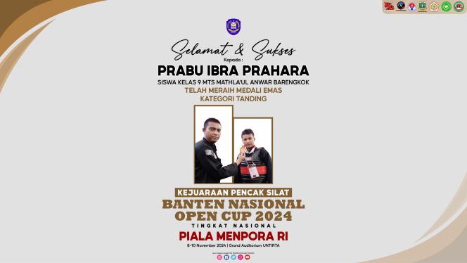 
					Dua Atlet Pencak Silat MTs Mathla’ul Anwar Rumpin Bogor Sabet Emas dan Perak di Banten Nasional Cup 2024
