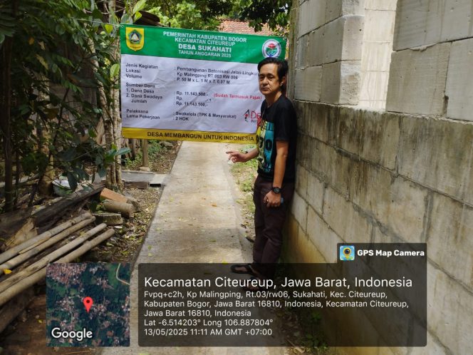 
					Desa Sukahati Betonisasi Jaling Pake Dana Desa (DD) Tahap 1 Anggaran 2025