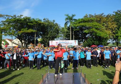 Bupati dan Wakil Bupati Lampung Utara Hadiri Serangkaian Kegiatan HUT Ke-79: Jalan Sehat, Pengobatan Gratis, dan Lomba Lagu Daerah