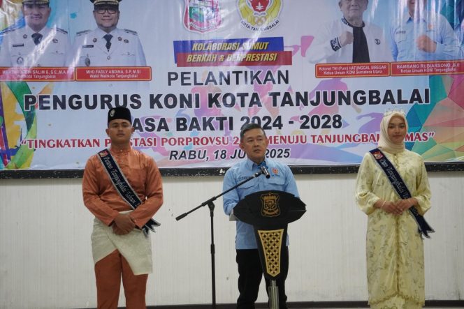 
					Pelantikan Pengurus KONI Tanjungbalai, Wali Kota Mahyaruddin Salim Berharap KONI Siap Dukung Visi Misi Tanjungbalai EMAS