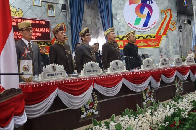
					Rapat Paripurna Istimewa DPRD Lampung Utara Dalam Rangka Hut Ke‑79 Kabupaten Lampung Utara