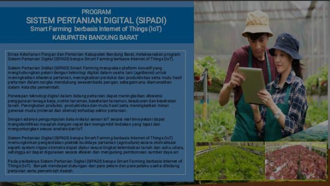 
					Bandung Barat Kembangkan Pertanian Digital Melalui Program SIPADI Berbasis IoT