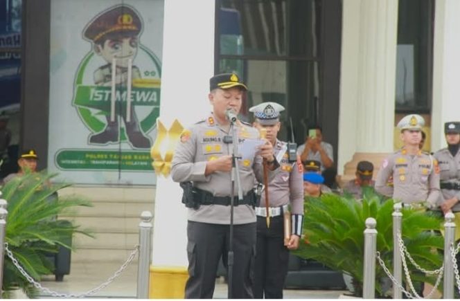 Mewakili Bupati, Seketaris Daerah Menghadiri Apel Gelar Pasukan Operasi Patuh 2025