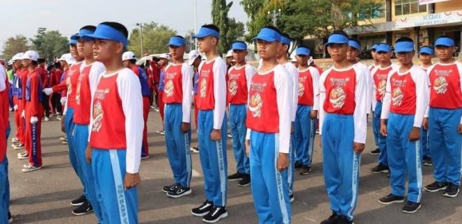 Bupati Lampung Utara Resmi Buka Lomba Gerak Jalan Pelajar SMP dan SMA