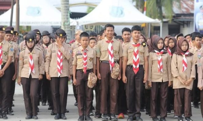 Bupati Tanjab Barat Pimpin Apel Gotong Royong Serentak Sambut Hari Pramuka ke-64