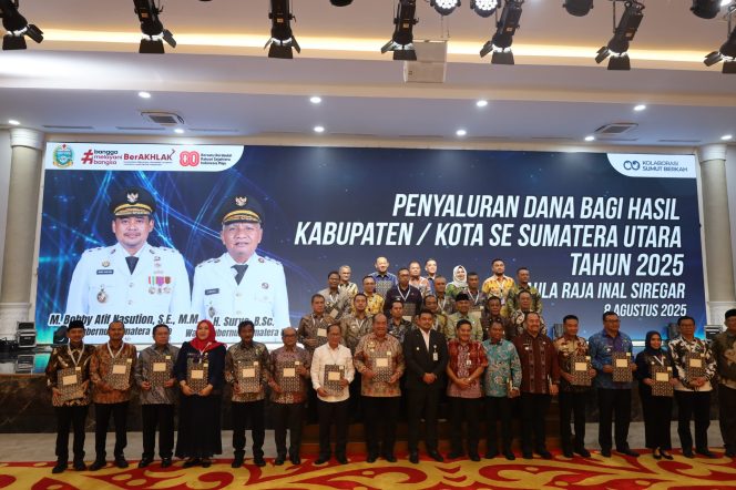 
					Gubernur Sumatera Utara Salurkan Dana Bagi Hasil Rp 4,59 Miliar Kepada Pemerintah Kota Tanjungbalai