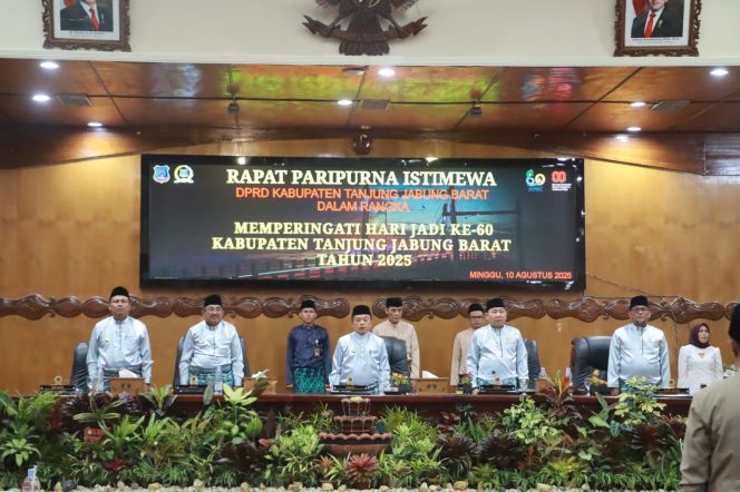 DPRD Tanjabbar Gelar Rapat Paripurna Peringatan Hari Jadi Kabupaten Tanjab Barat ke-60