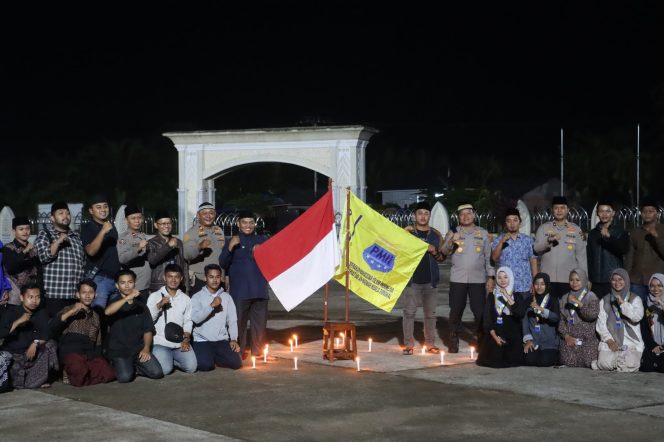 Kapolres Tanjab Barat dan PC PMII Tanjab Barat Menggelar Acara Doa Bersama untuk Almarhum Affan Kurniawan