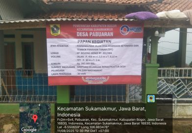 Pemdes Pabuaran  Sukamakmur Realisasikan Pembangunan Betonisasi Jalan Lingkungan dan TPT Pake Dana Bankeu Samisade 2025