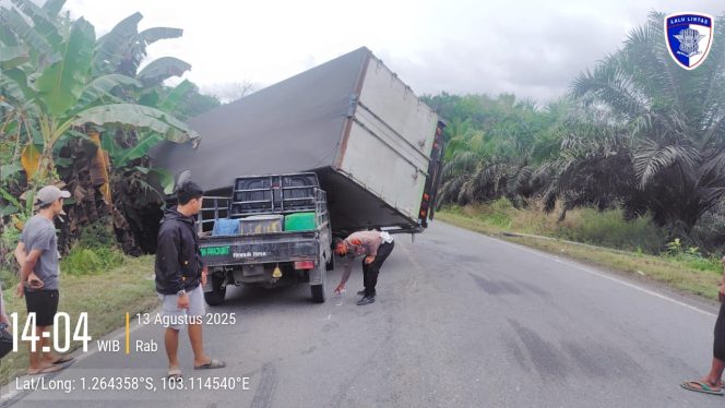 Tabrakan Beruntun Dijalur Lintas Timur, Km 109 Kecamatan Muara Papalik, Satu Orang Meninggal Dunia