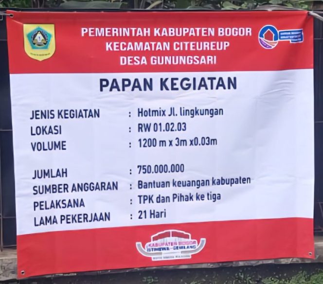 
					Pemerintah Desa Gunungsari Citeureup Realisasikan Hotmix Jalan Lingkungan Pakai Dana Bankeu Samisade 2025